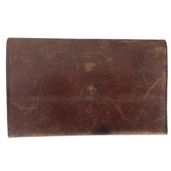 Antique 19th Century leather GENTLEMANS WALLET signed 1828 - Picture 5 of 12
